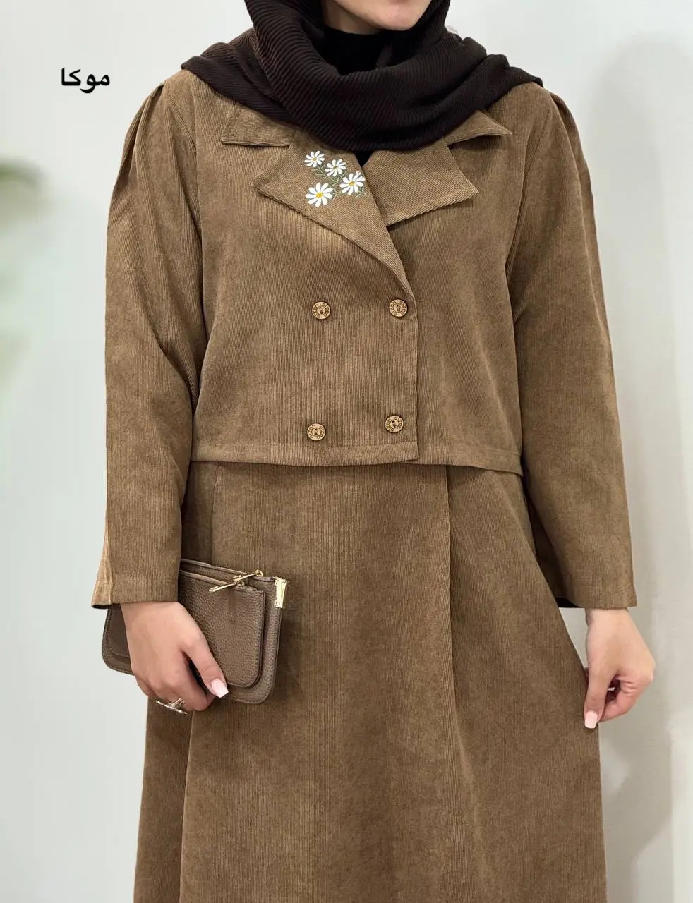 ست کت و دامن گلدوزی سیمین 1